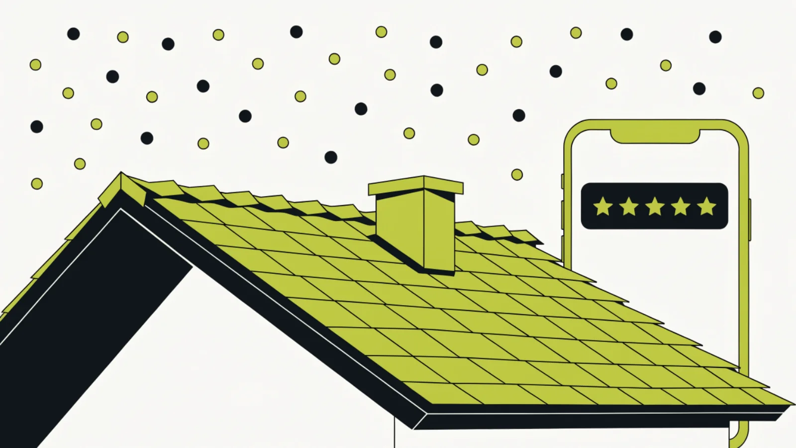 Roofer requesting a Google review after an insurance roof replacement