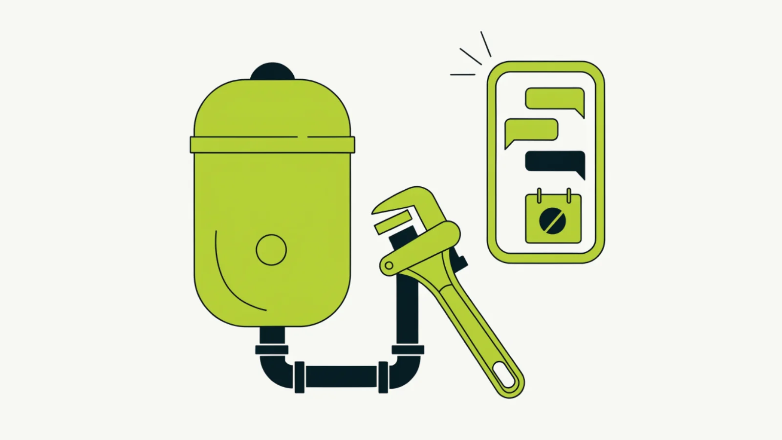 Plumber following up a water heater estimate by text